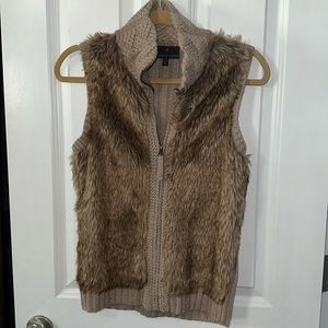 Fenn Wright Manson faux fur vest size Medium